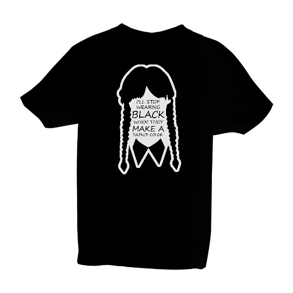 Fluorescenčná potlač Wednesday Addams BIO detské